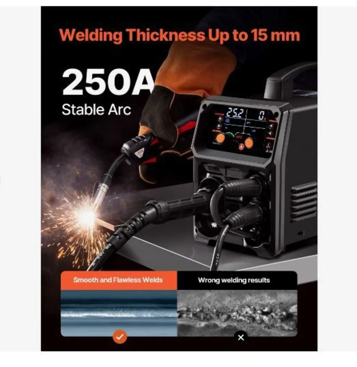 Pro MIG Welder, 250Amp Pluse Mig Welding - Image 1