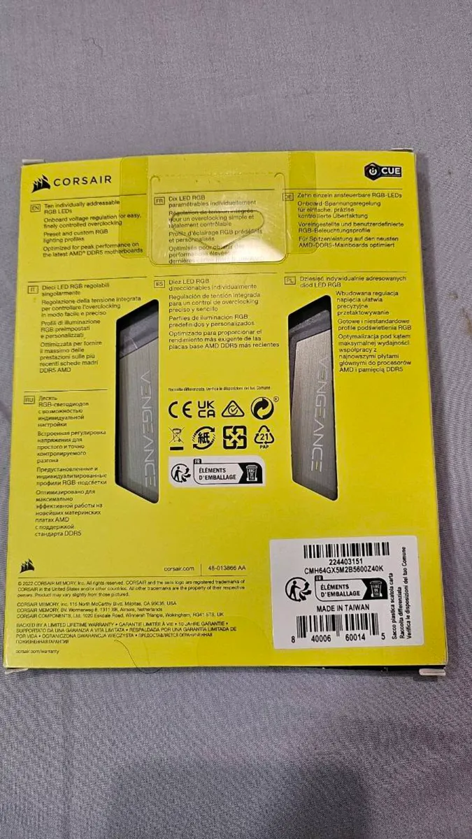 Corsair DDR5 RAM AMD 64 GB 32×2 5600MHz - Image 2