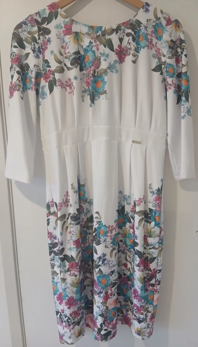 Medium White/Floral Maternity Dress - Image 1