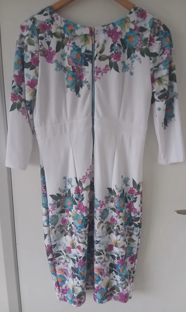 Medium White/Floral Maternity Dress - Image 2