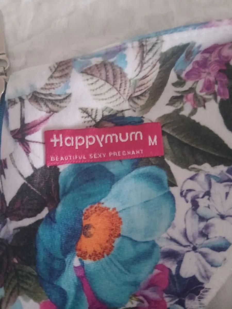 Medium White/Floral Maternity Dress - Image 3