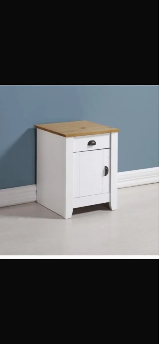Bedside locker. Flat pack