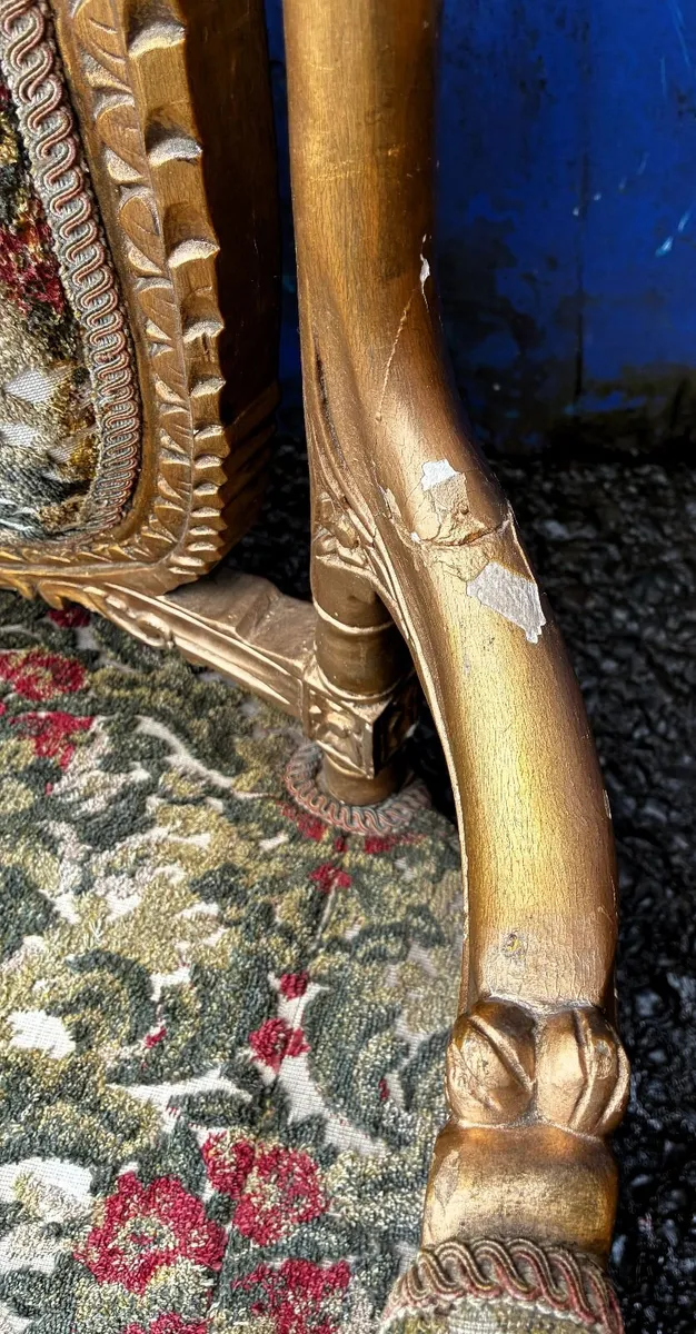 Antique Gold Sofa - Image 2
