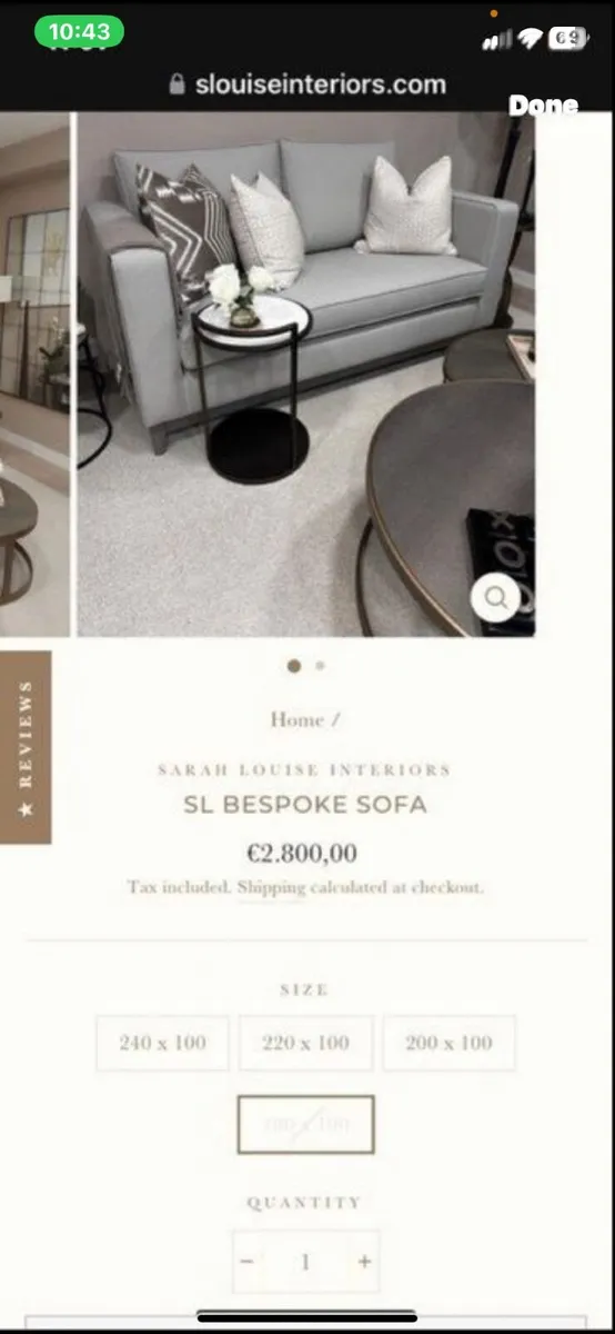 Bespoke  2 Seater sofa by  Sarah Louise Interiors. - Image 2