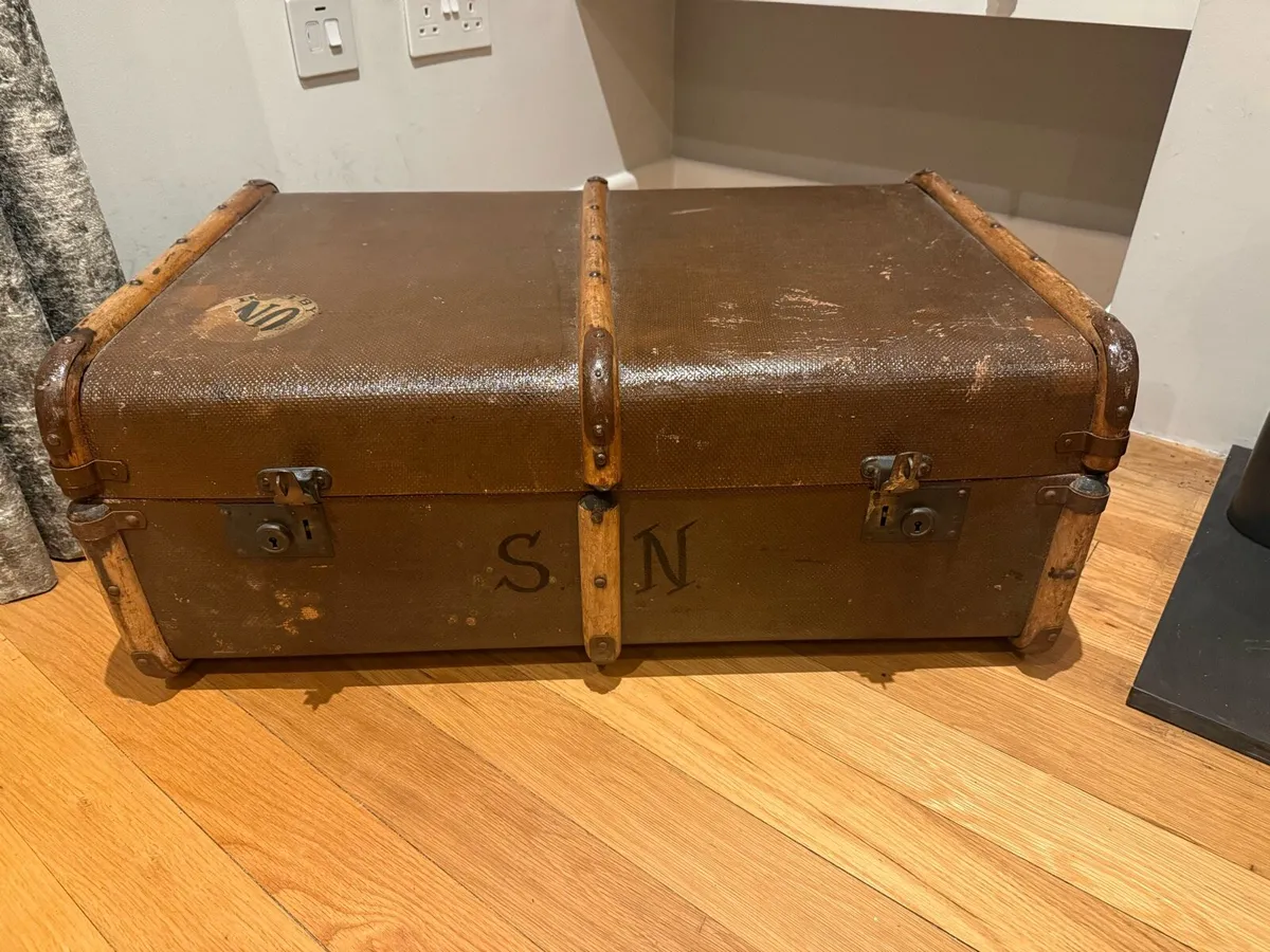 Antique Travel Trunk/Storage Chest - Image 1