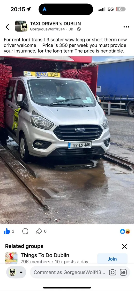 Ford transit Costum 9 seater taxi for rent