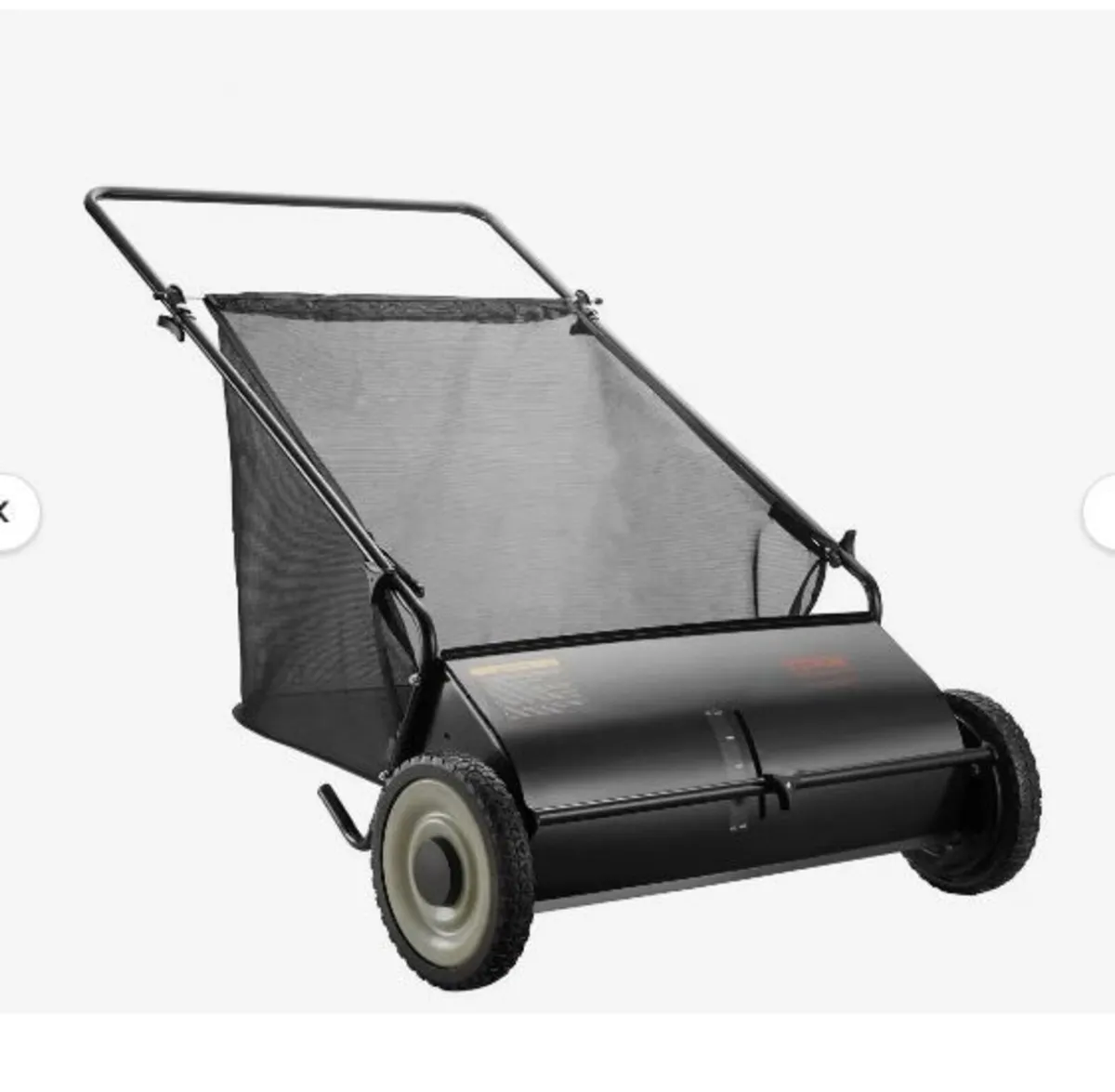 Push Lawn Sweeper, 26-inch Leaf & Grass Collector - Image 4