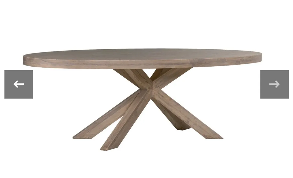 Falun Oval Dining Table in Smoked Oak - Image 3