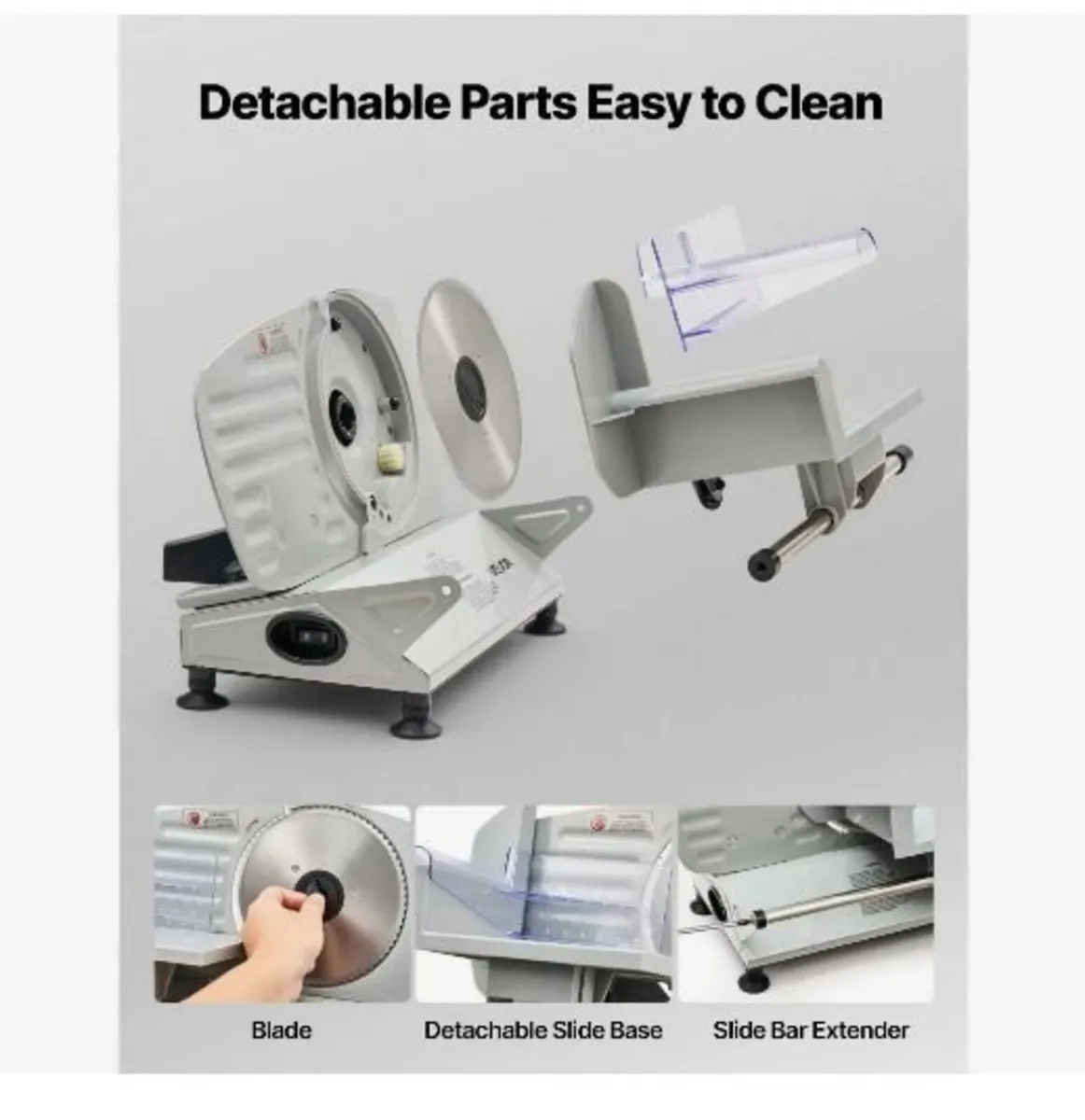 Meat Slicer, 150W Electric Deli Slicer Machine - Image 1
