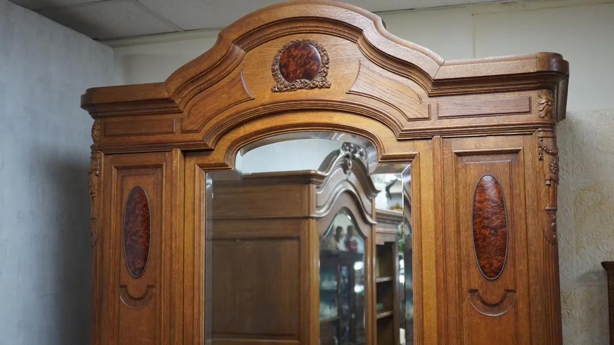 Antique French Oak Armoire - Image 3