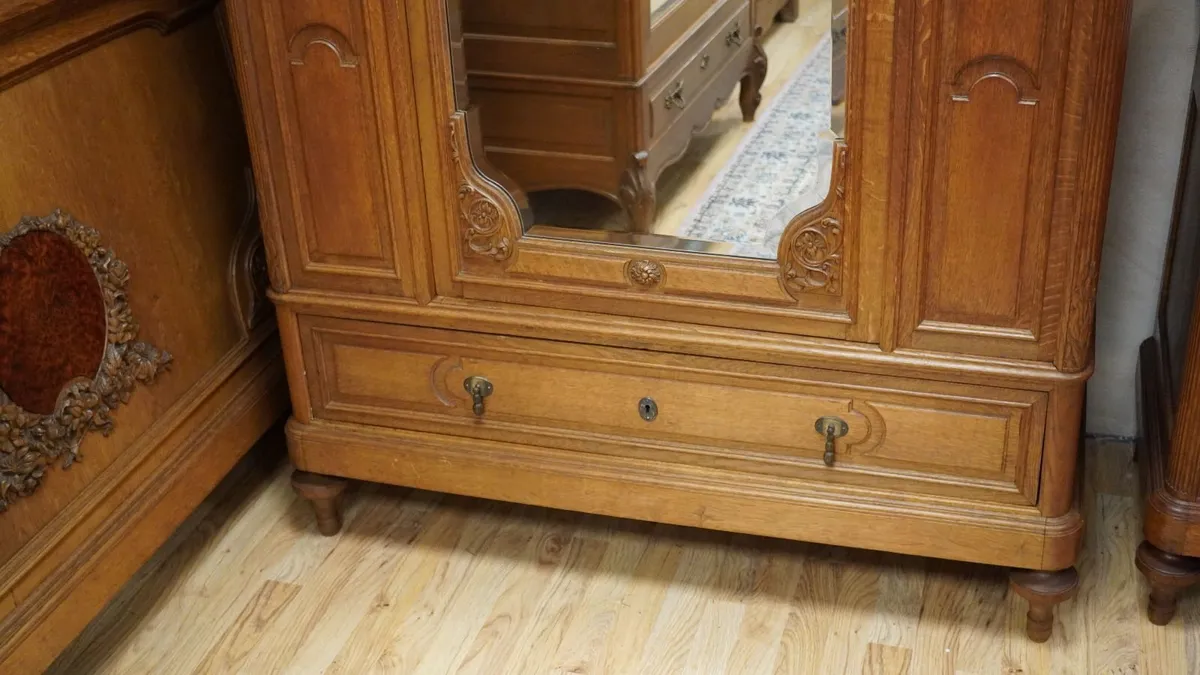 Antique French Oak Armoire - Image 4