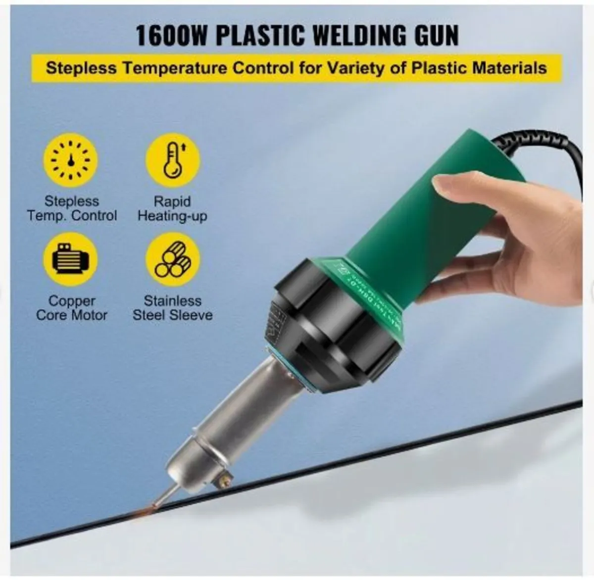 Roofing Welder, 8 Pcs PVC Welding Gun, 1600W - Image 2