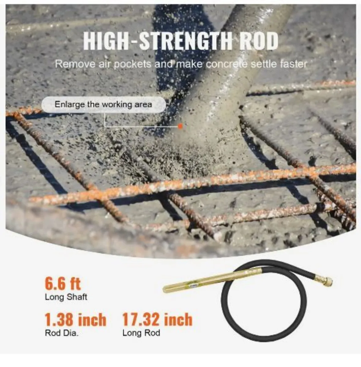 Handheld Concrete Vibrator, 960W - Image 4