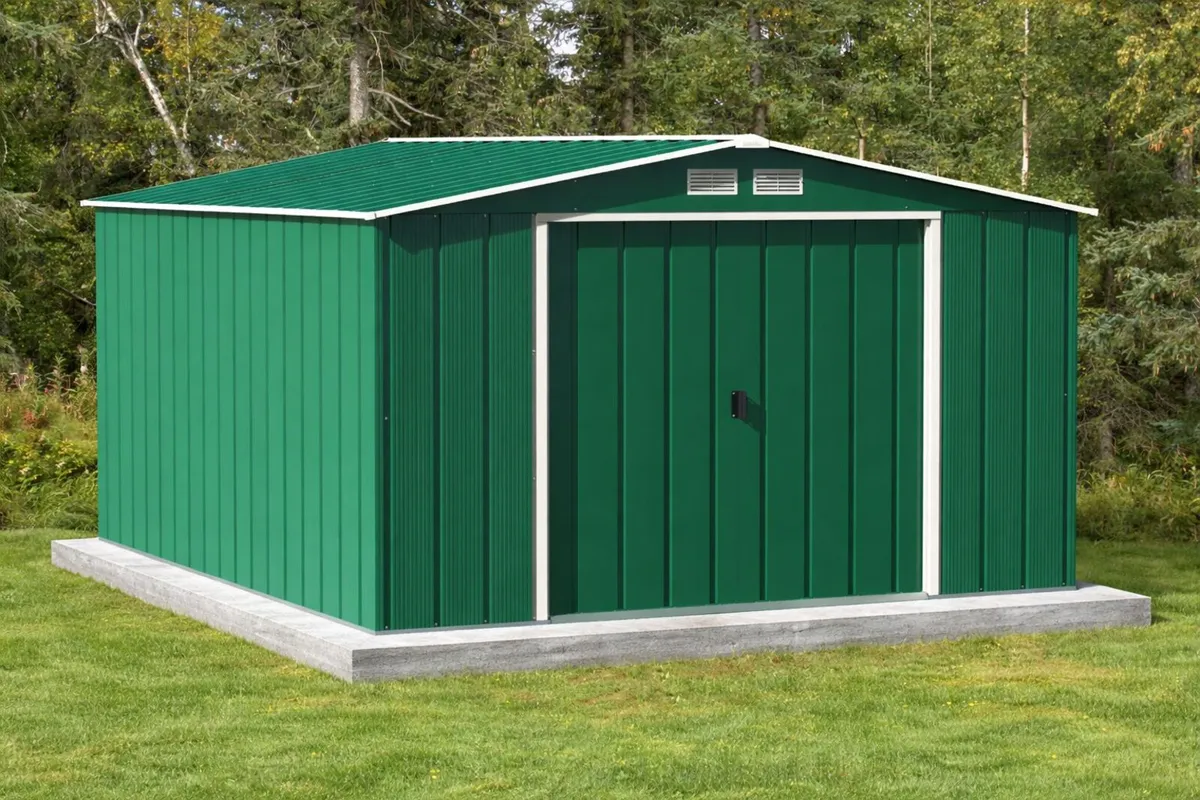 🏡 10x12 Steel Green Garden Shed –|Sale Today! - Image 1