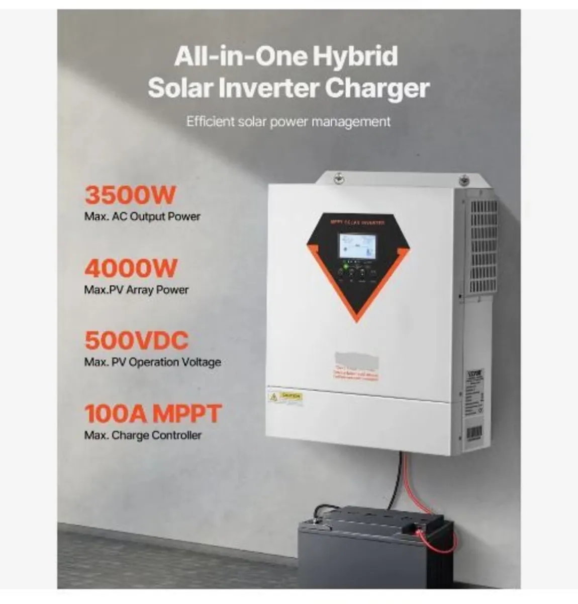 Hybrid Solar Inverter, 3500W - Image 3