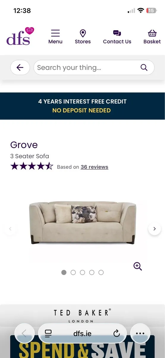 Ted Baker Sofa - Image 3