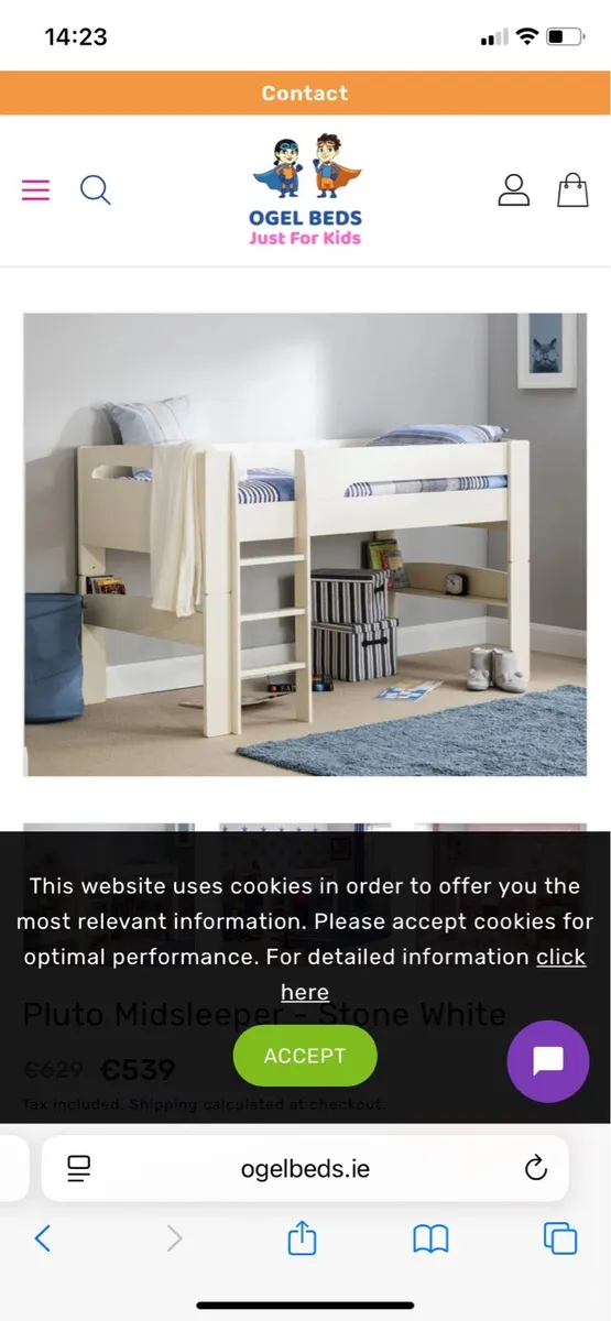 Mid sleeper single bed - Image 1