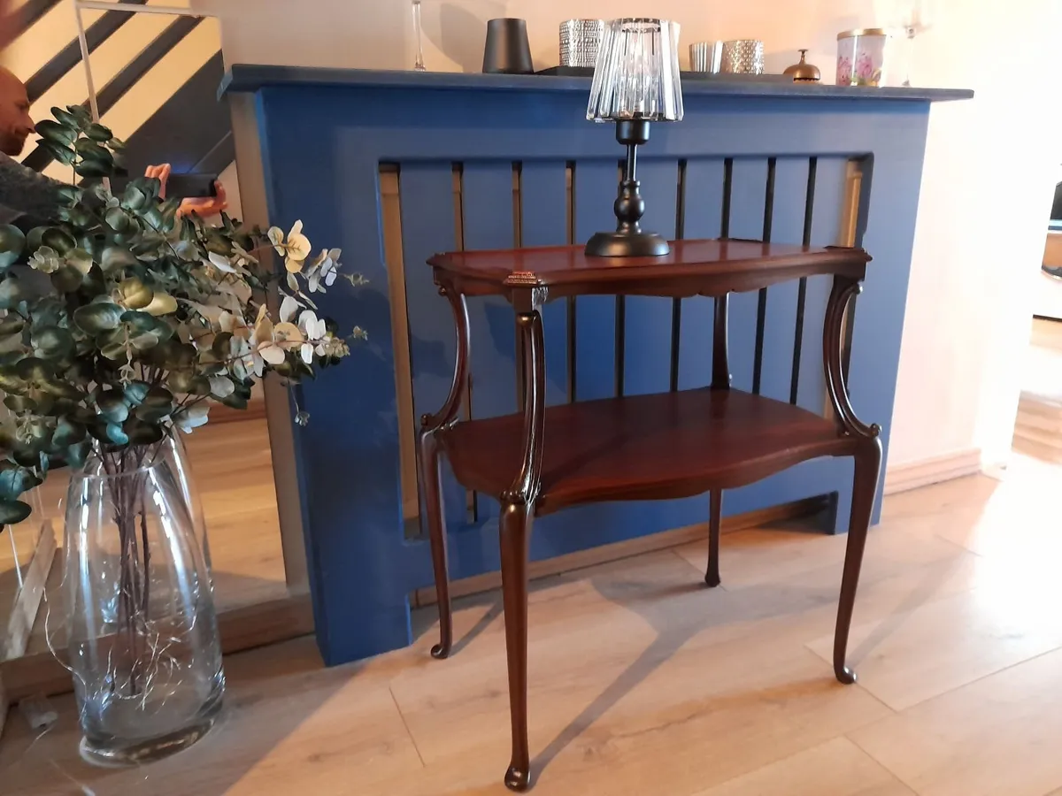 Antique Art Nouveau Mahogany Side Table – S - Image 1
