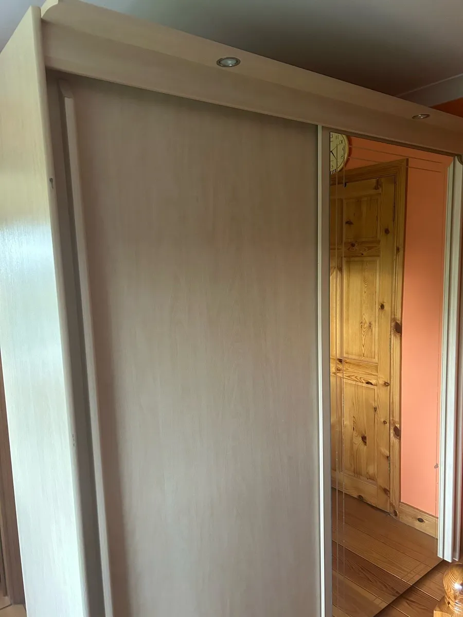 Bedroom wardrobe large 2 doors plus mirror - Image 1
