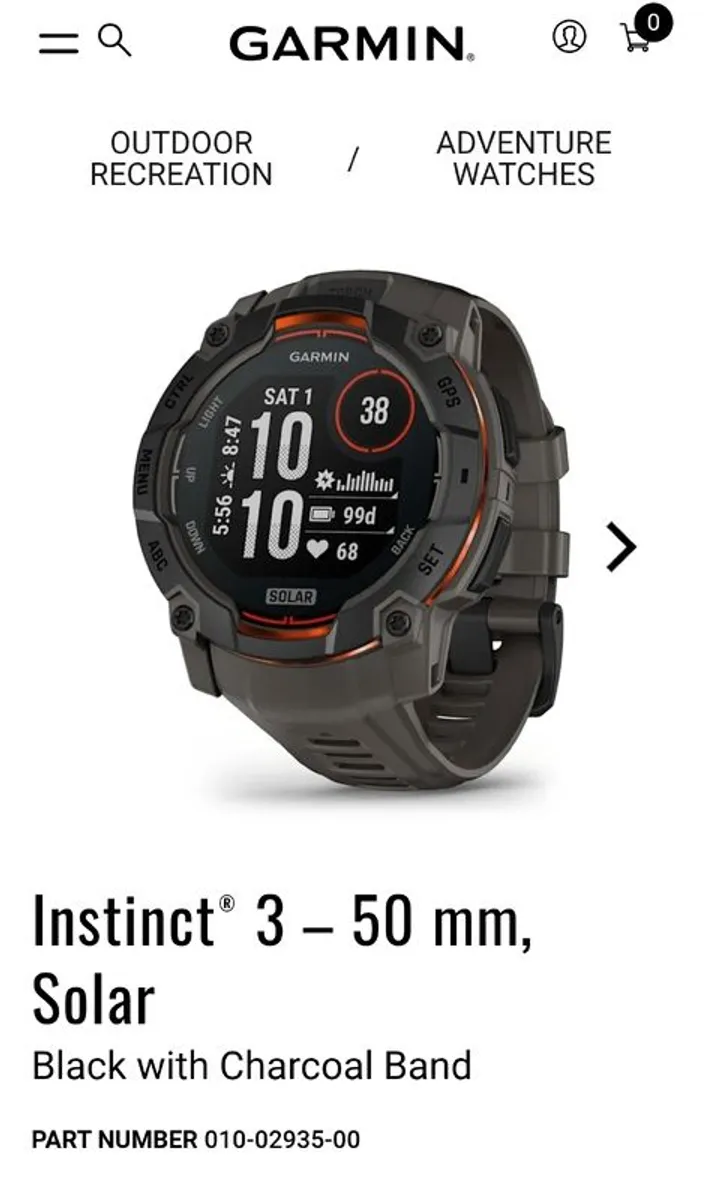 Garmin Instinct 3 Solar 50mm - Image 1