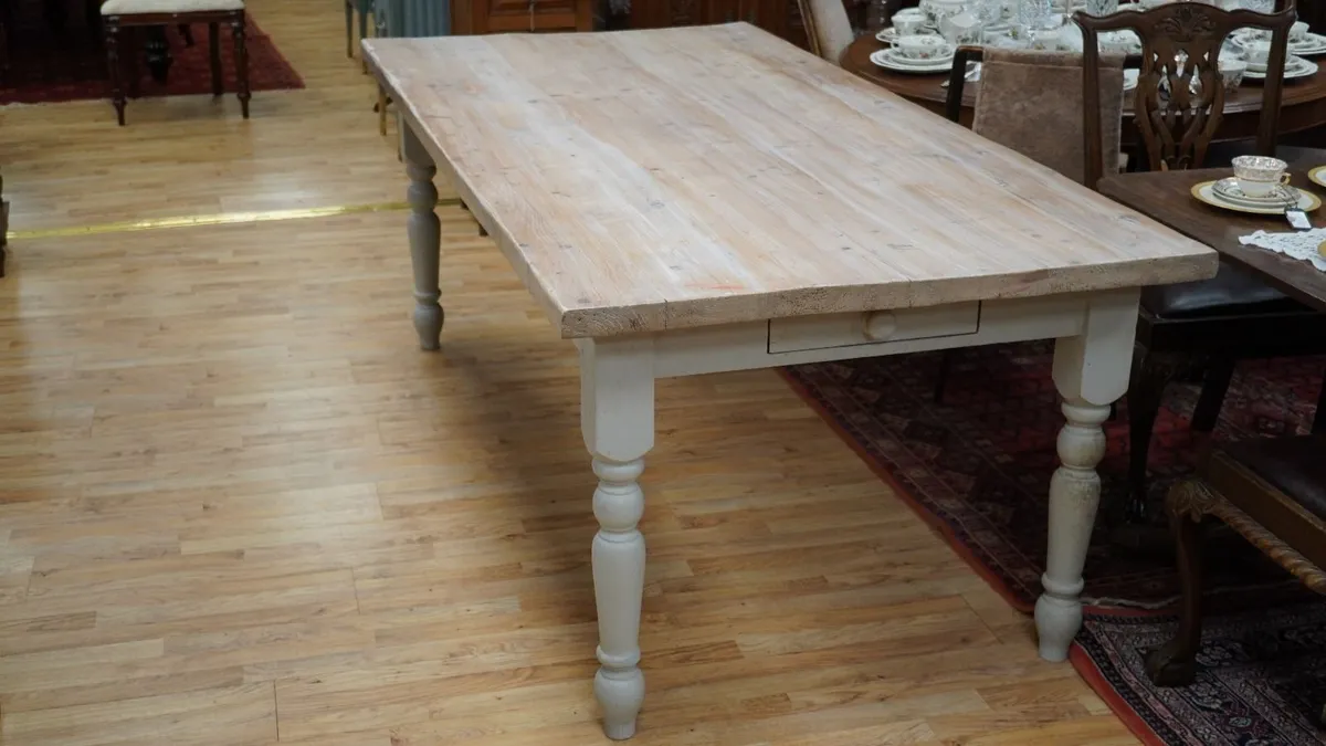 Vintage Pine Farmhouse Refectory Table - Image 2