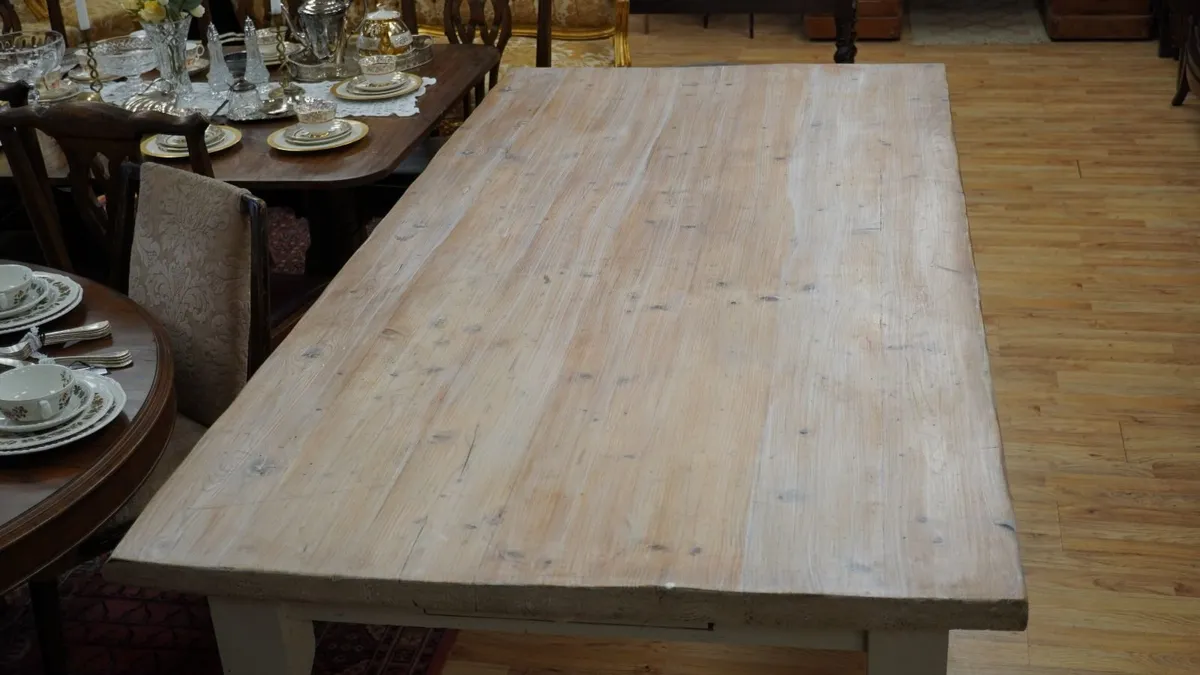 Vintage Pine Farmhouse Refectory Table - Image 3