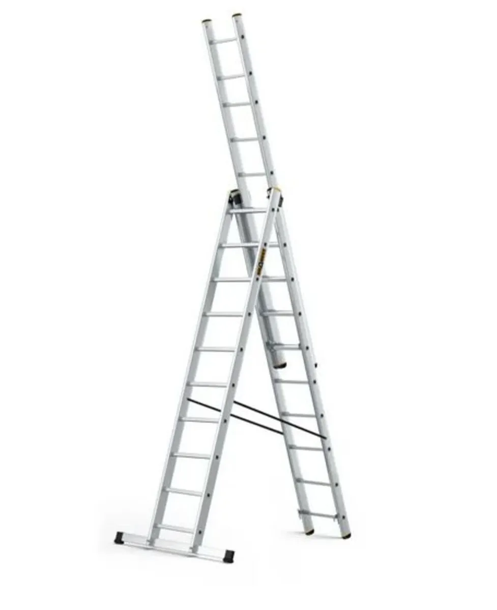 PRO 3-Section Aluminum Ladder 3x10 - Image 2