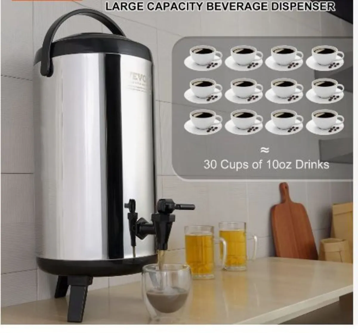 Stainless Steel Insulated Beverage Dispenser - Image 2