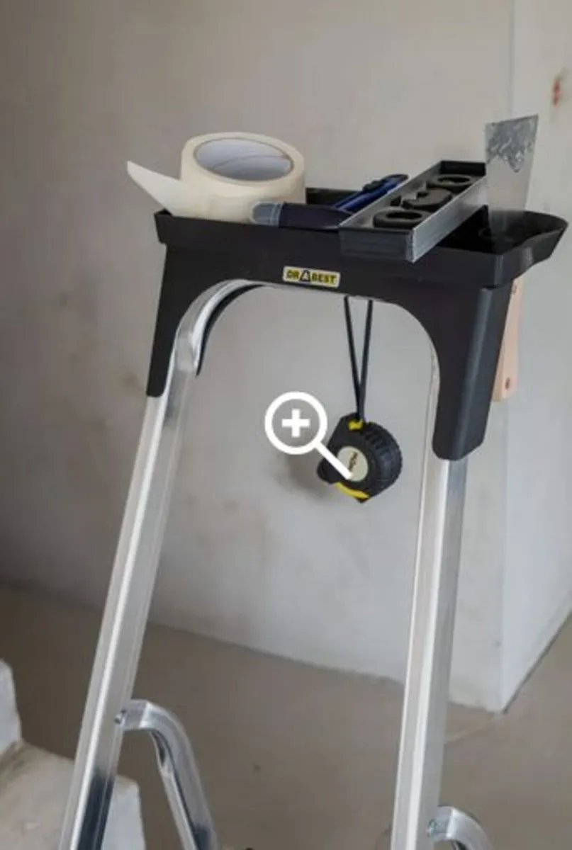 PRO Aluminum Ladder with 8-Step Shelf - Image 3