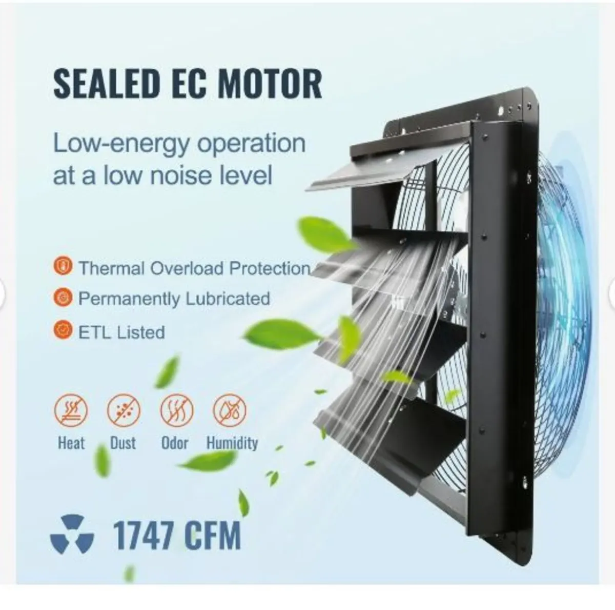 Shutter Exhaust Fan, 406 mm - Image 4