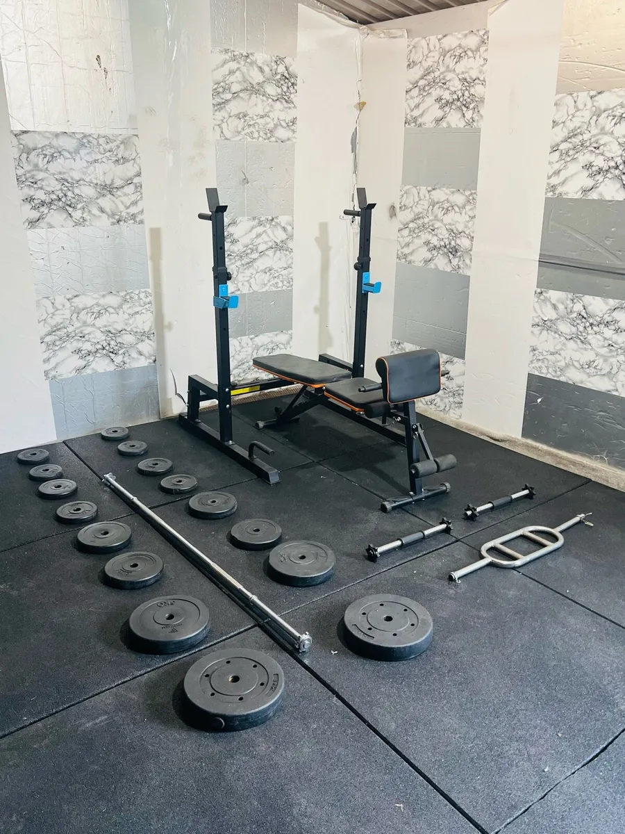 ADJUSTABLE RACK WEIGHT BENCH WEIGHTS BARS - Image 3