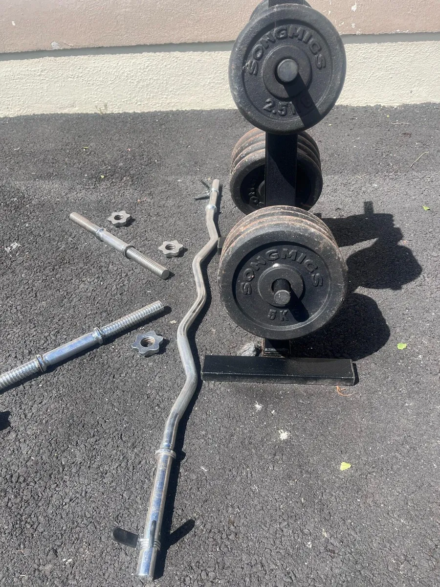 Adjustable dumbbells with stand - Image 1