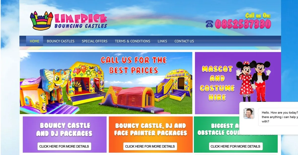 Bouncy Castle Website and Facebook Page for Sale - Image 2