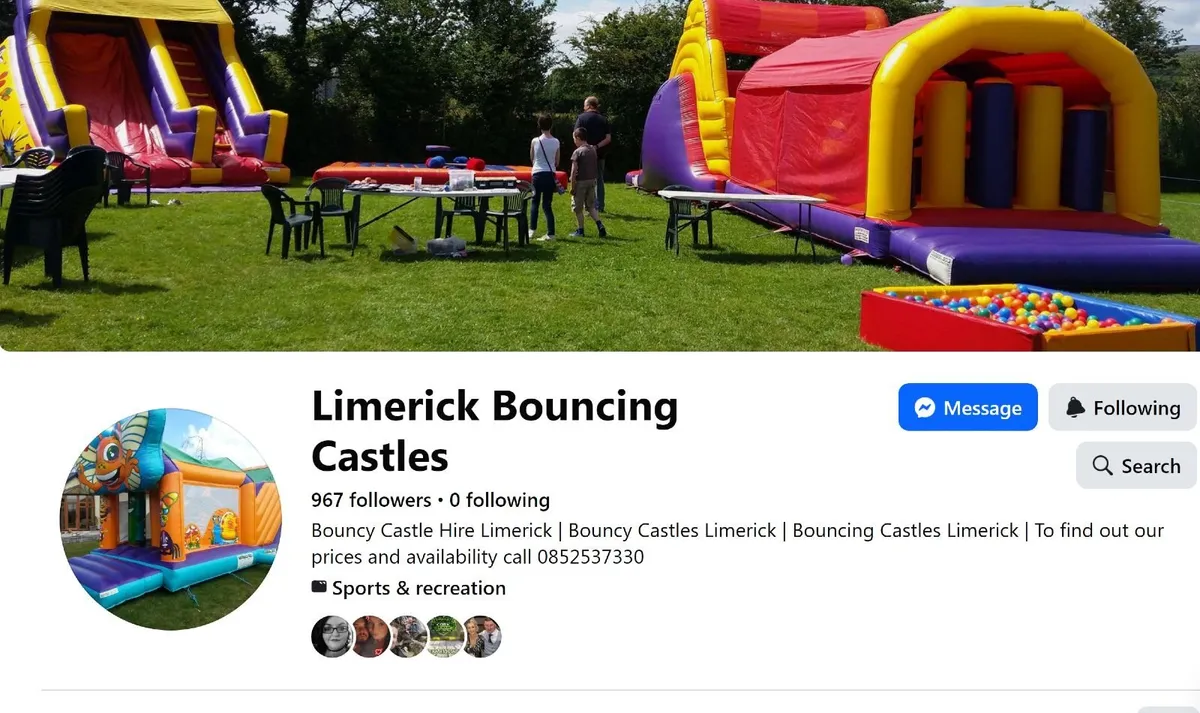 Bouncy Castle Website and Facebook Page for Sale - Image 3