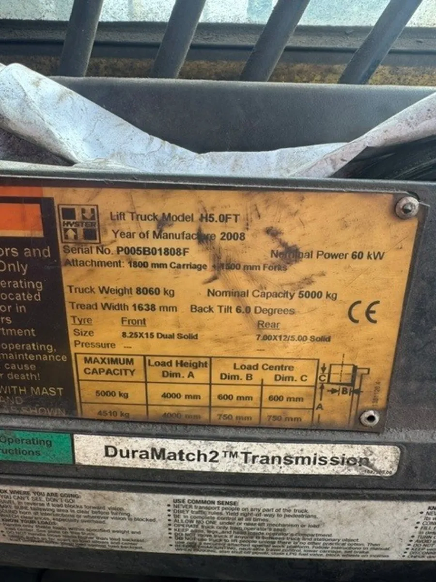 5 ton Hyster forklift - Image 2