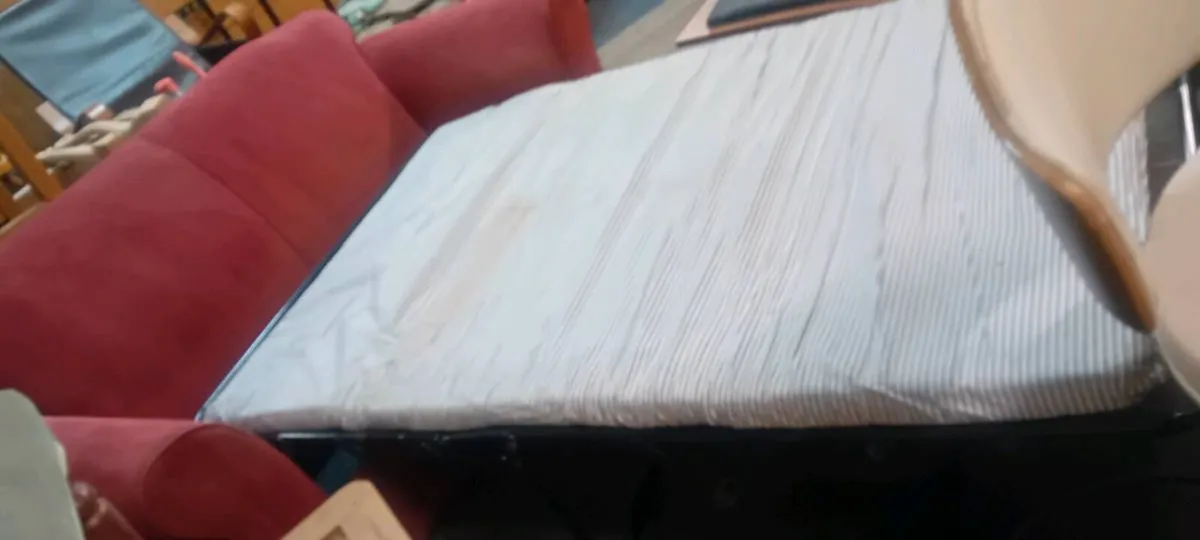 Wine Fabric Pull Out Sofa Bed - Image 4