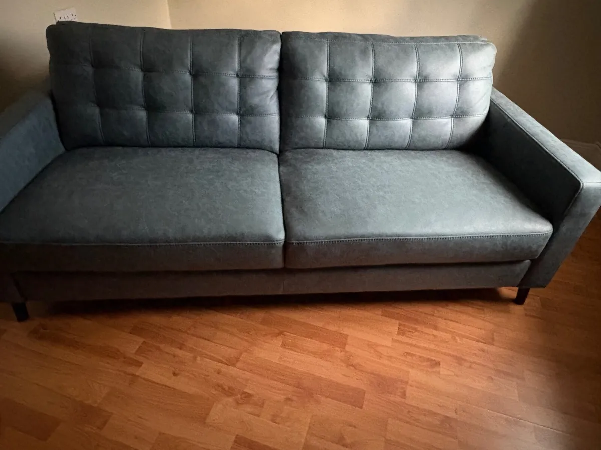 Blue 3 Seater Couch - Image 2