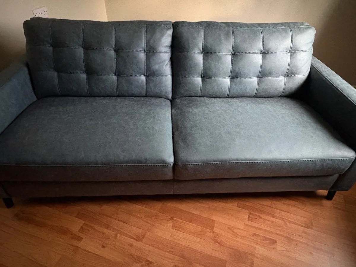 Blue 3 Seater Couch - Image 3