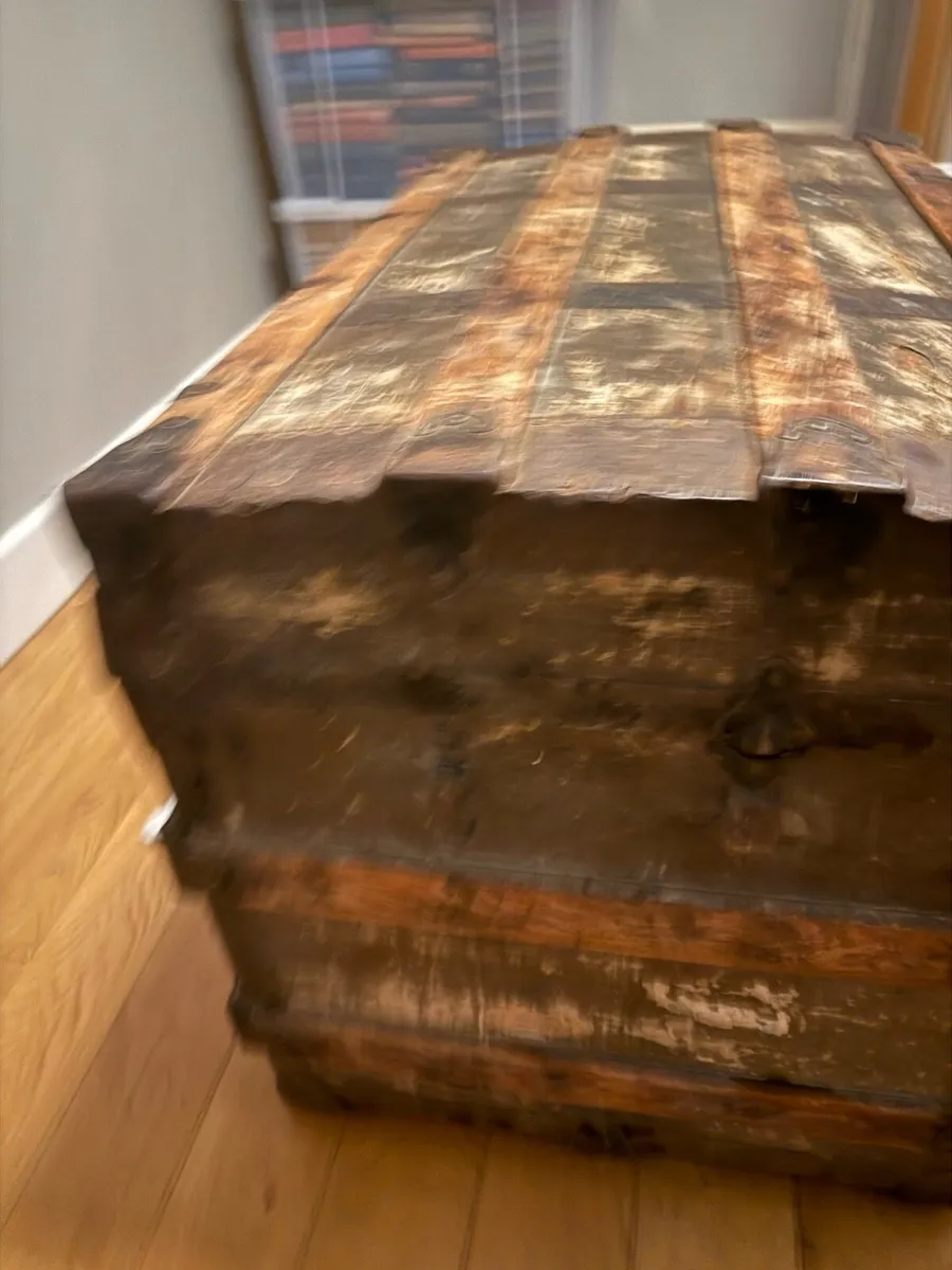 Large Vintage Travel Trunk/Storage Chest - Image 4