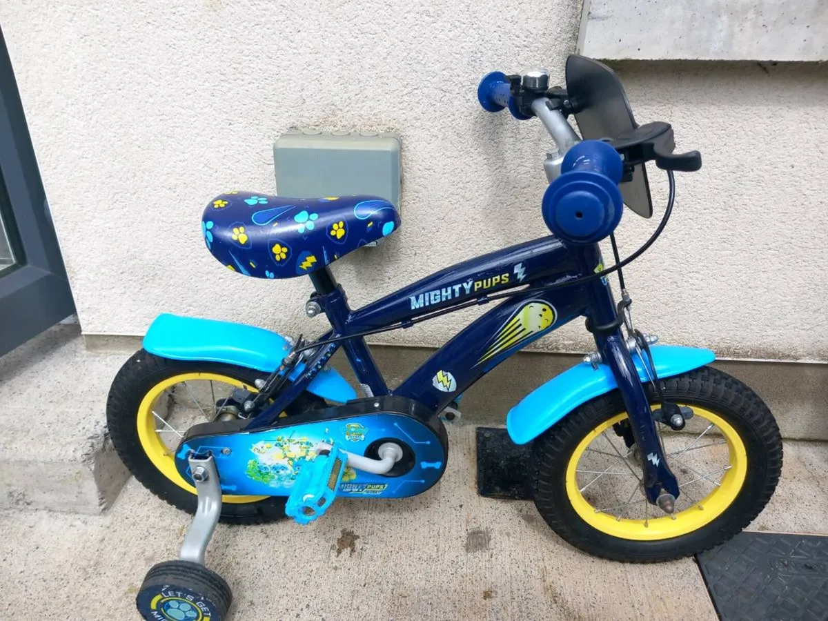 Kids mighty pups bike size 12 inch wheels - Image 2
