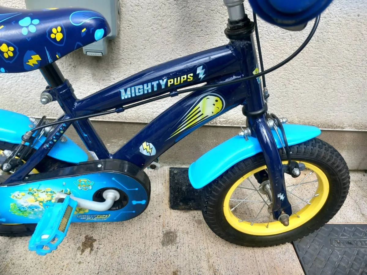 Kids mighty pups bike size 12 inch wheels - Image 4