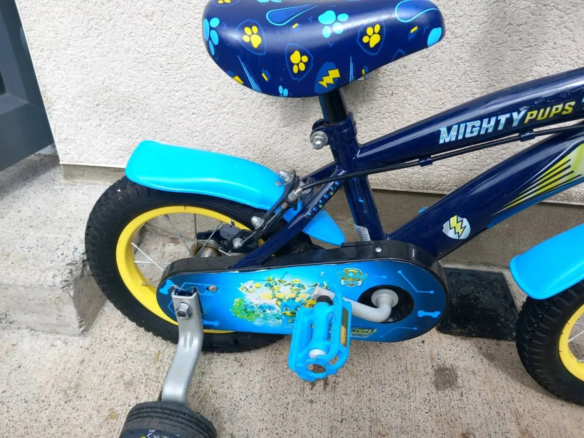 Kids mighty pups bike size 12 inch wheels - Image 3