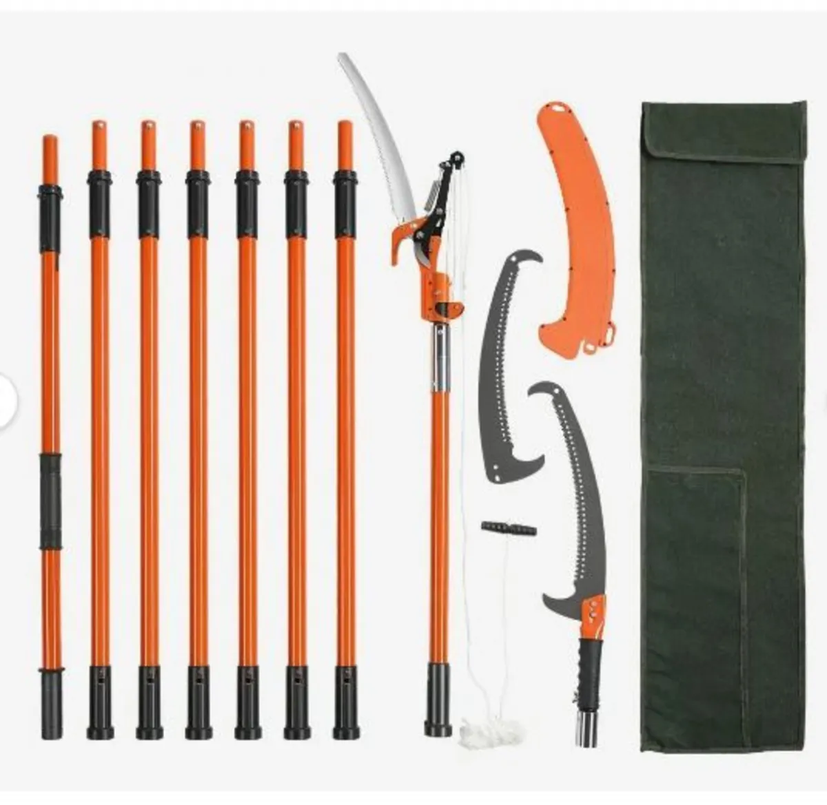 Manual Pole Saw, 2.2-8.2 m Extendable Tree - Image 3