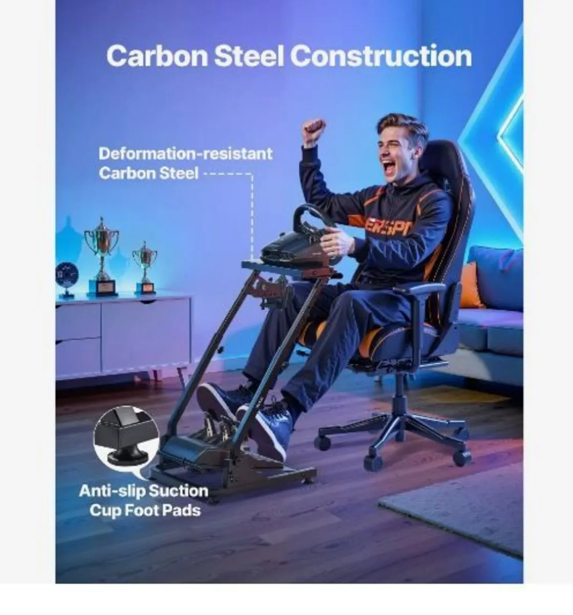 Racing Wheel Stand, Adjustable & Foldable - Image 4