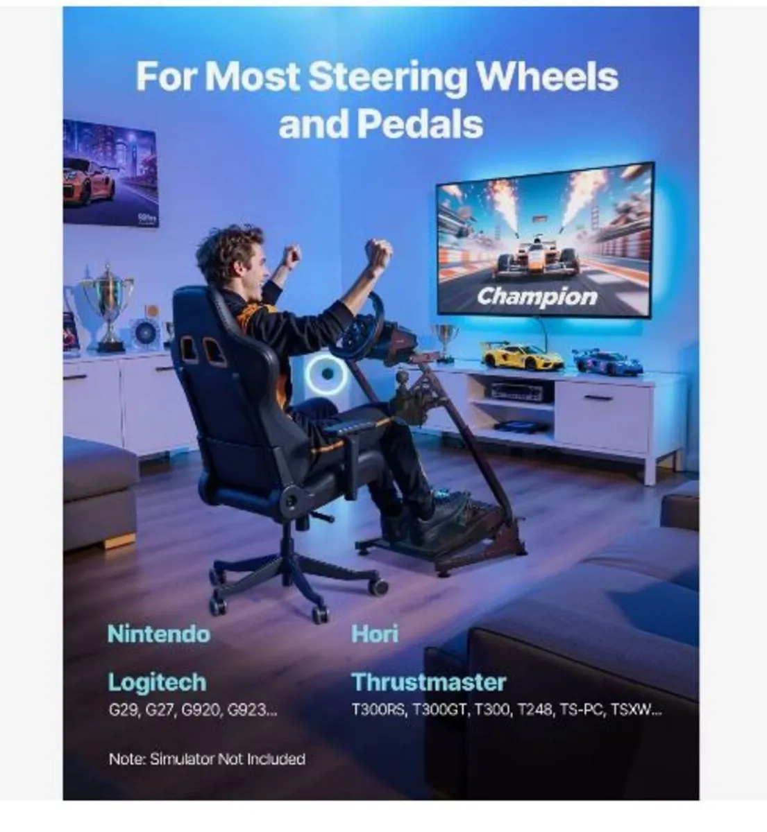 Racing Wheel Stand, Adjustable & Foldable - Image 3
