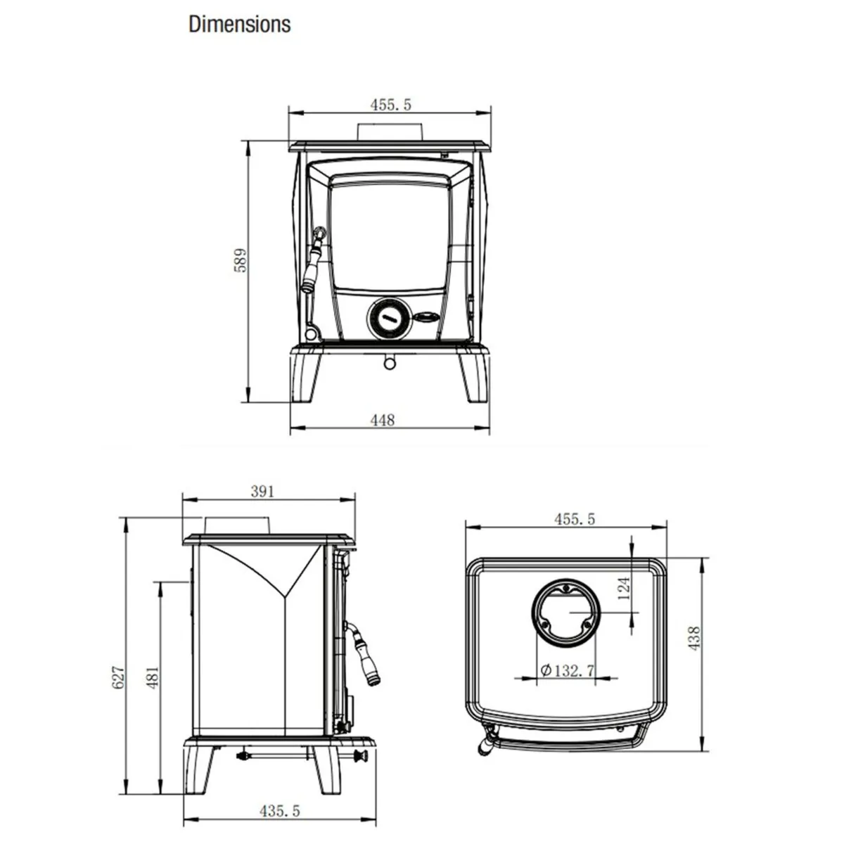 Atlantic Lough 7,5kw stove - Image 2