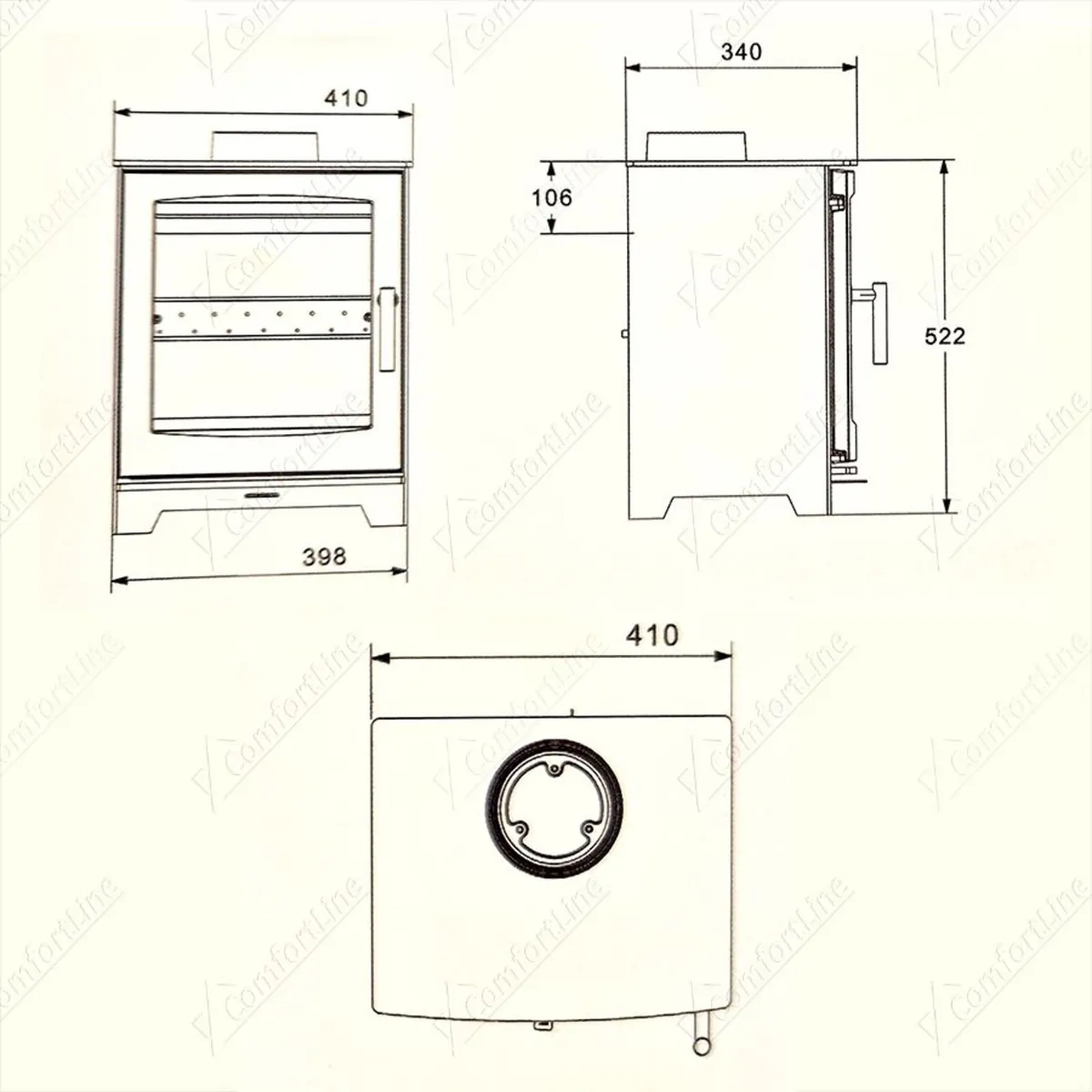 Atlantic Oyster 5kW freestanding stove - Image 2
