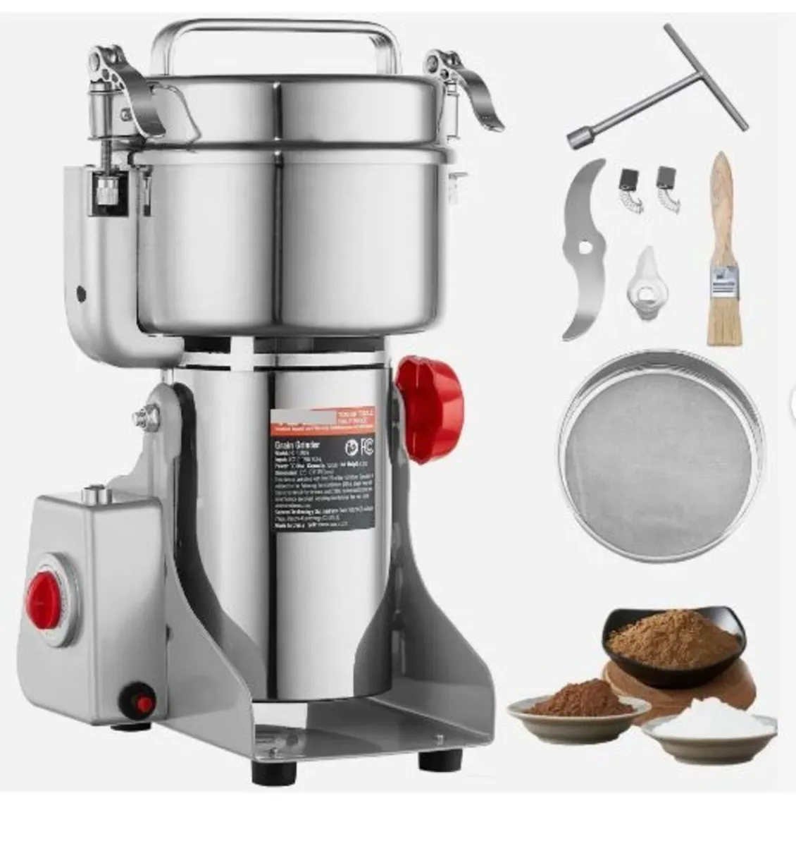1000g Electric Grain Mill Grinder High Speed 3000W - Image 1