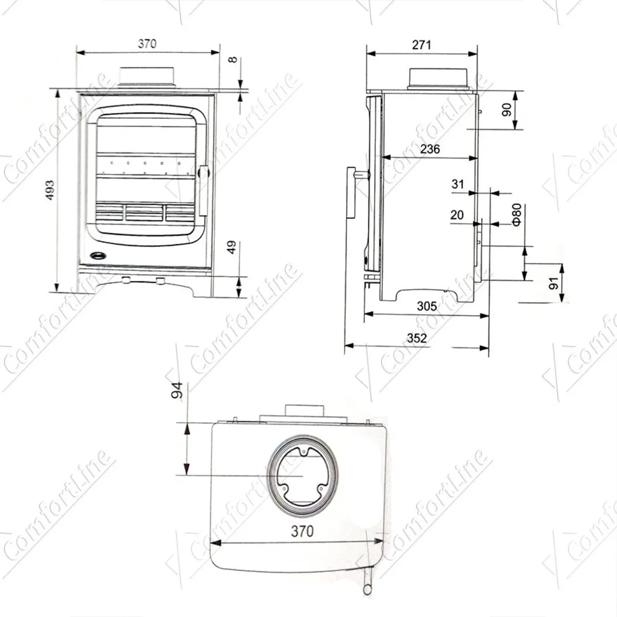 Atlantic Pearl 4kW freestanding stove - Image 2