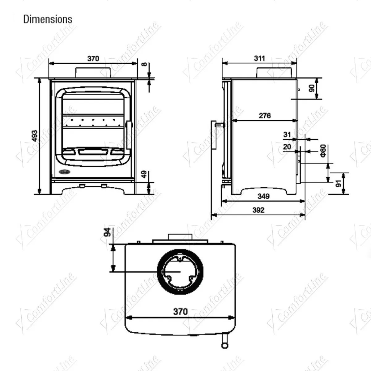 Atlantic Pearl 5 kW freestanding multifuel stove - Image 2
